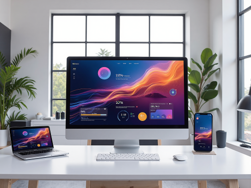 AI生成的设计作品,界面布局不合理,颜色搭配刺眼,图标风格不统一,用户体验差,现代UI设计风格